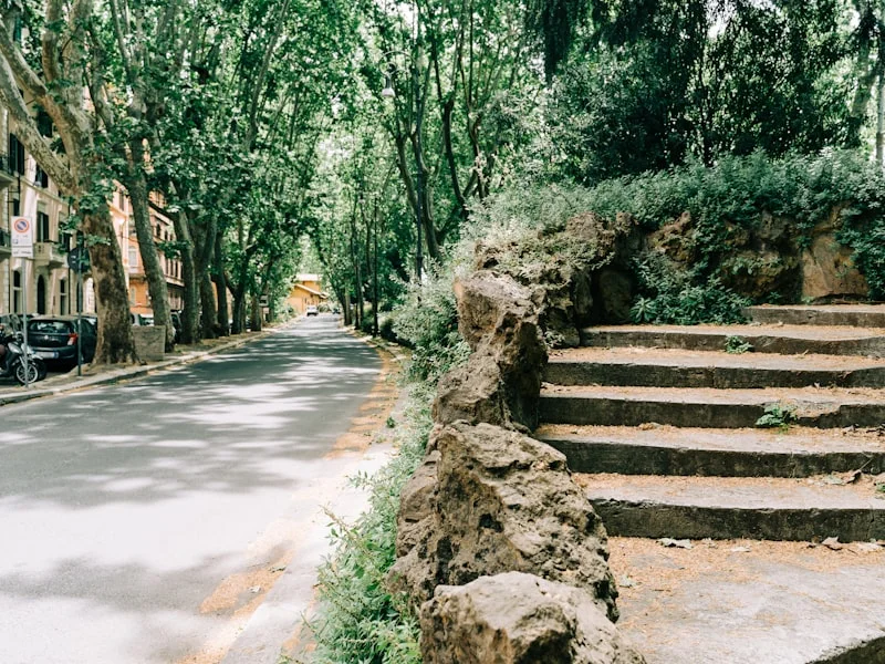 uncontested divorce process steps - A view of an empty Via di Ripetta in Rome, with the stairs leading up to the Lungotevere