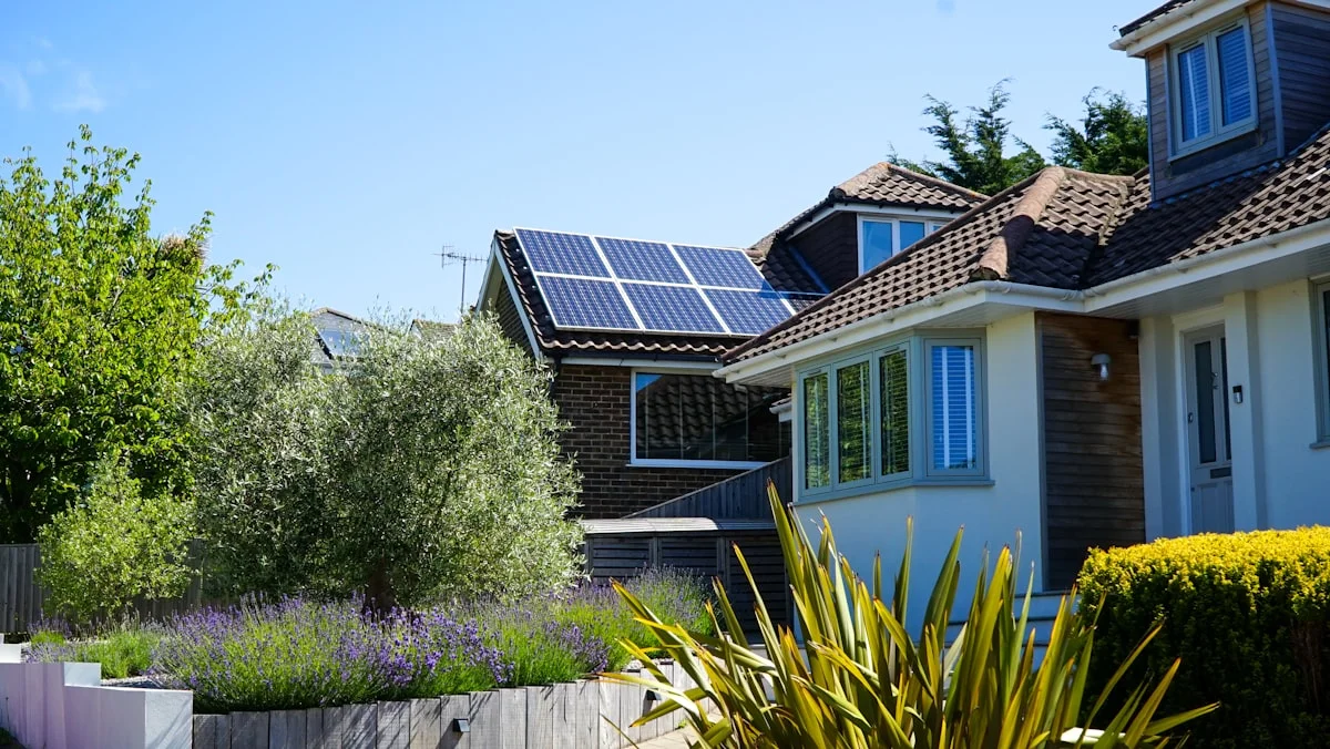 best solar panel installers in California - Solar panels in the midday sun on a house roof