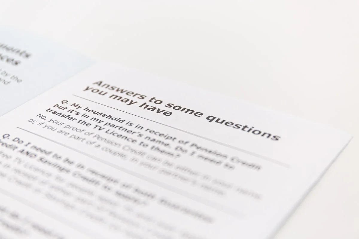 what questions to ask during job interview - Applying for a free over 75 TV Licence, paid for by the BBC